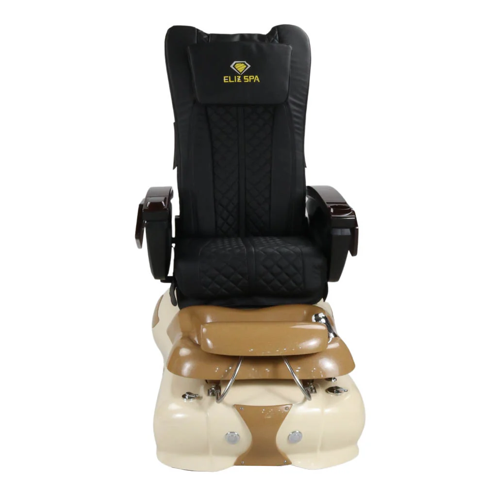 Pedicure Spa Chair - Expresso #2 (Wood | Black | Cream) - Image 5