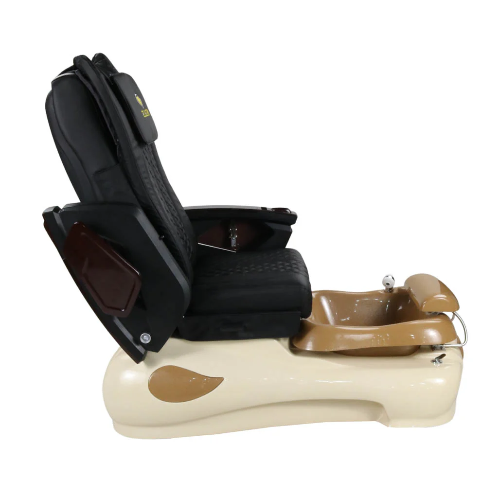 Pedicure Spa Chair - Expresso #2 (Wood | Black | Cream) - Image 7