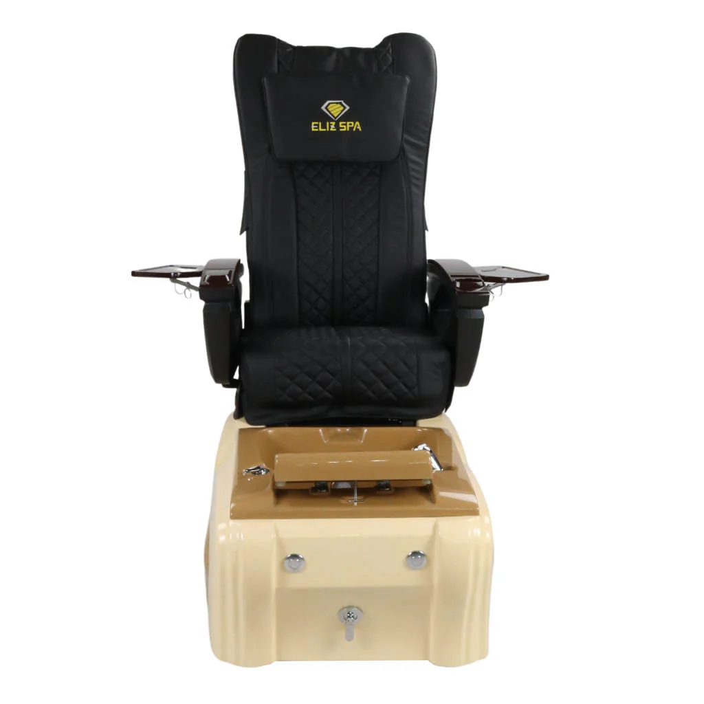 Pedicure Spa Chair - Expresso (Wood | Black | Cream) - Image 2