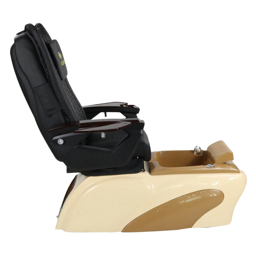 Pedicure Spa Chair - Expresso (Wood | Black | Cream) - Image 3