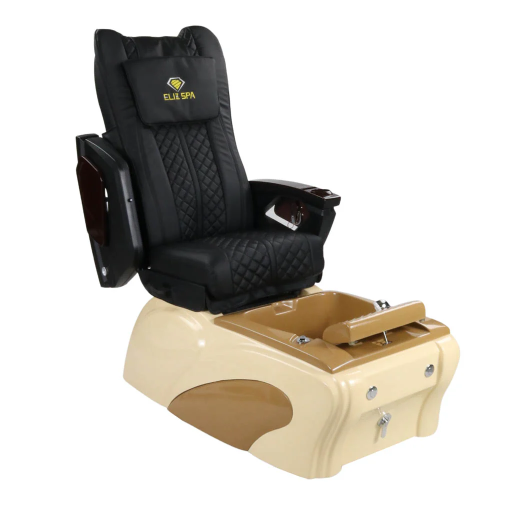 Pedicure Spa Chair - Expresso (Wood | Black | Cream) - Image 5