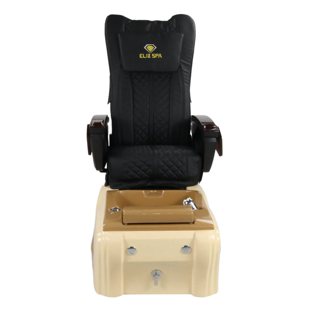 Pedicure Spa Chair - Expresso (Wood | Black | Cream) - Image 6