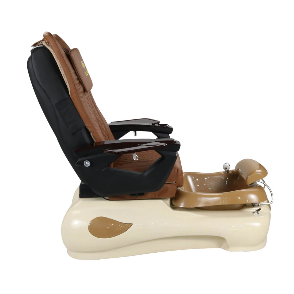 Pedicure Spa Chair - Expresso #2 (Wood | Cappuccino | Cream) - Image 3