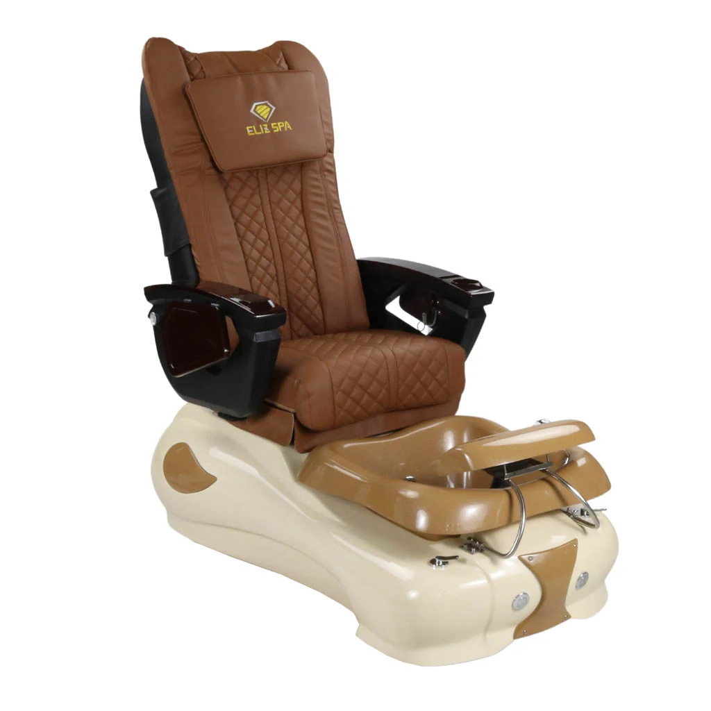 Pedicure Spa Chair - Expresso #2 (Wood | Cappuccino | Cream) - Image 4