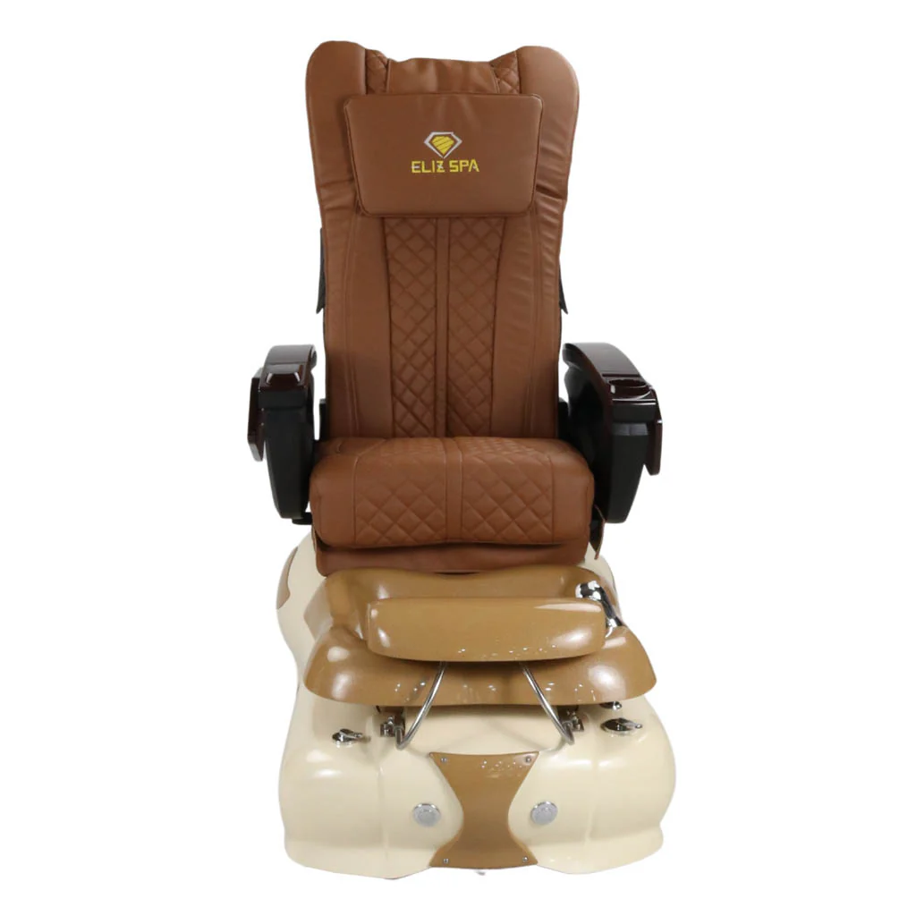 Pedicure Spa Chair - Expresso #2 (Wood | Cappuccino | Cream) - Image 5