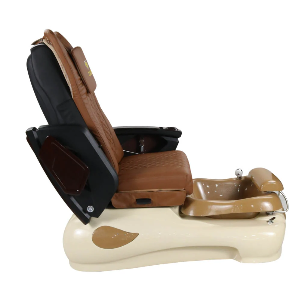 Pedicure Spa Chair - Expresso #2 (Wood | Cappuccino | Cream) - Image 7