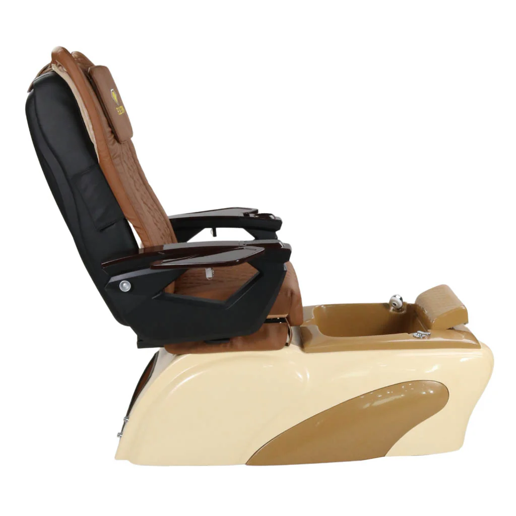 Pedicure Spa Chair - Expresso (Wood | Cappuccino | Cream) - Image 3