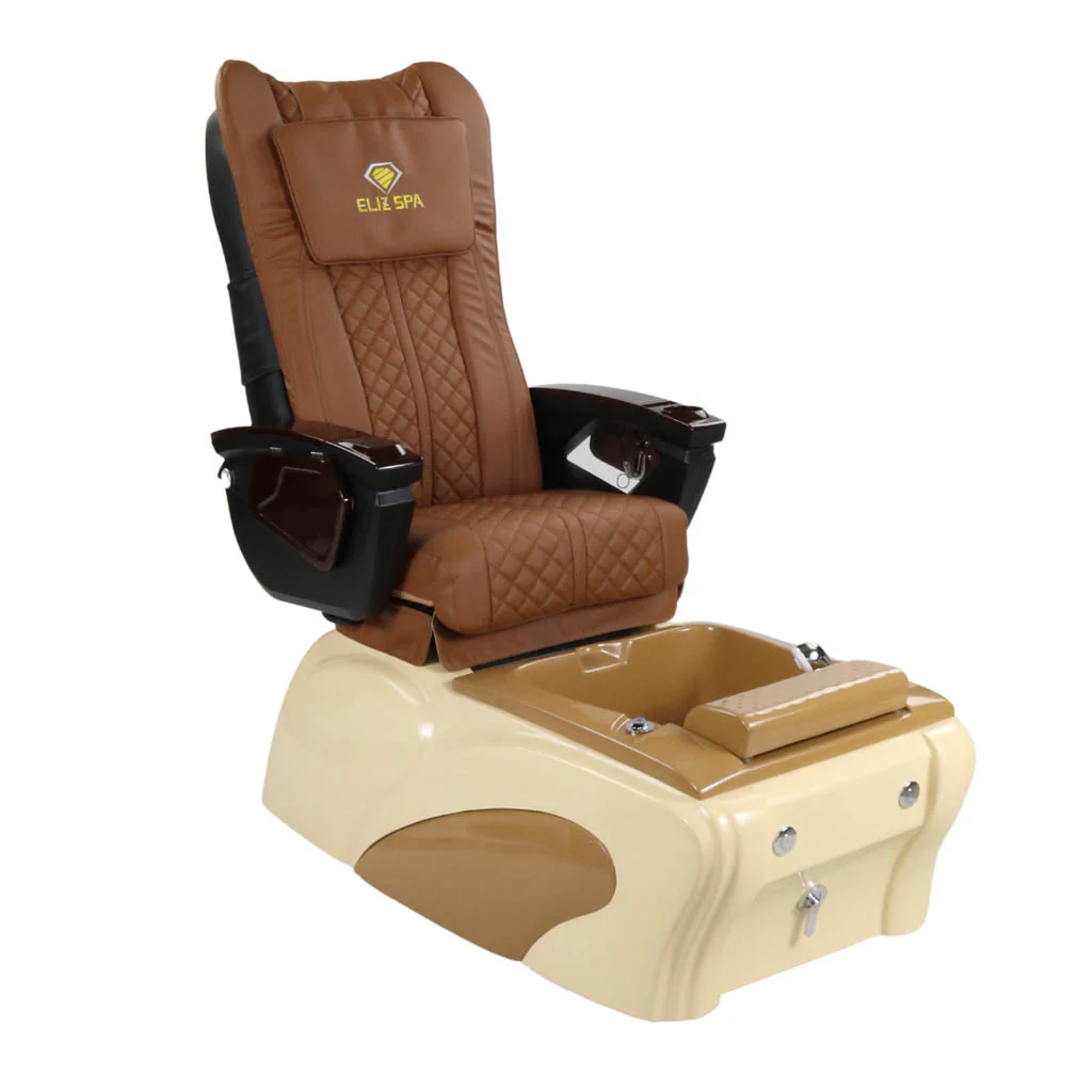 Pedicure Spa Chair - Expresso (Wood | Cappuccino | Cream) - Image 4