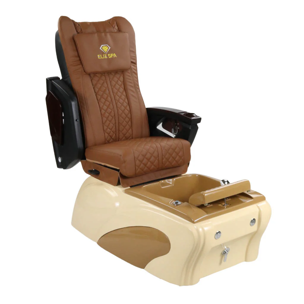Pedicure Spa Chair - Expresso (Wood | Cappuccino | Cream) - Image 5
