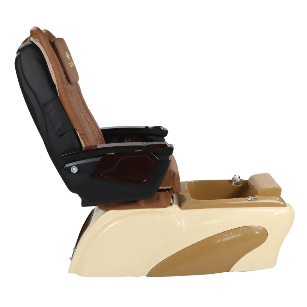 Pedicure Spa Chair - Expresso (Wood | Cappuccino | Cream) - Image 8