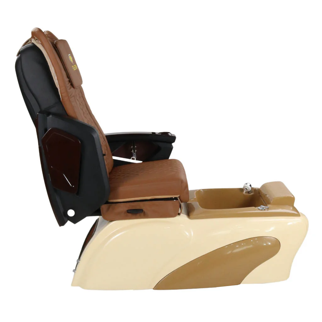 Pedicure Spa Chair - Expresso (Wood | Cappuccino | Cream) - Image 9