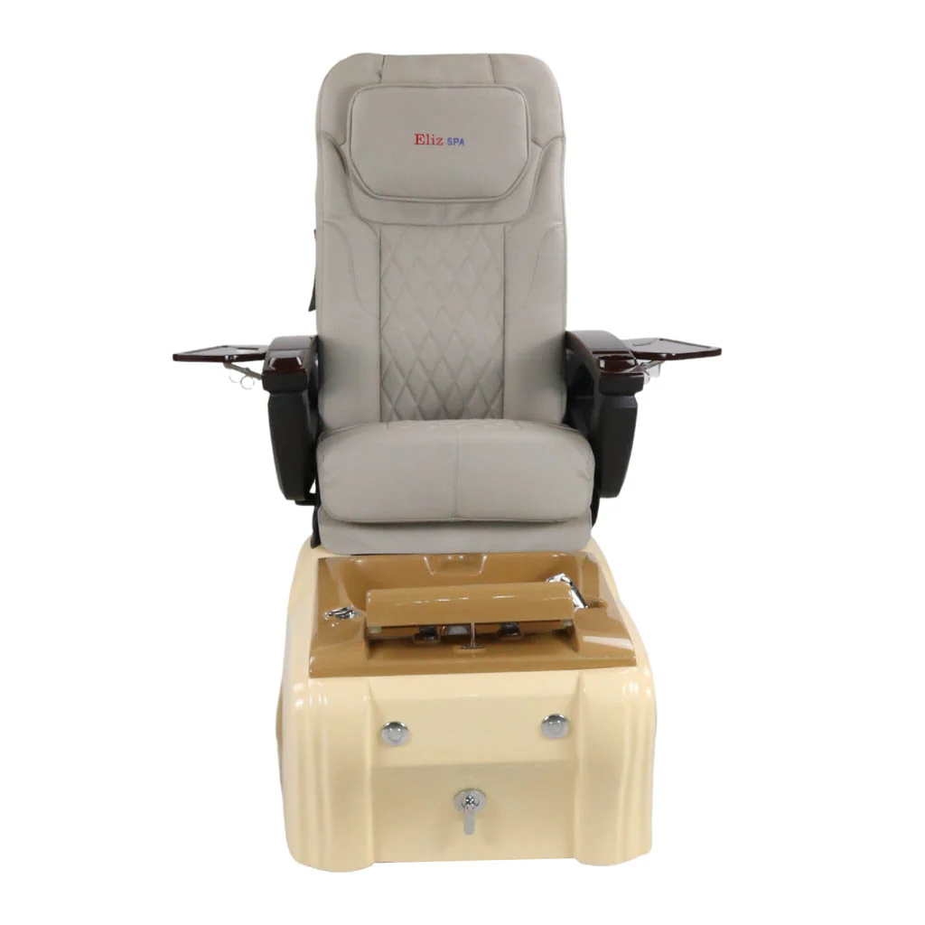 Pedicure Spa Chair - Expresso (Wood | Grey | Cream) - Image 2