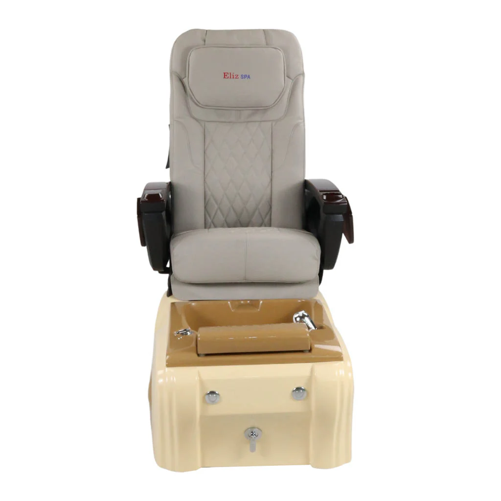 Pedicure Spa Chair - Expresso (Wood | Grey | Cream) - Image 6