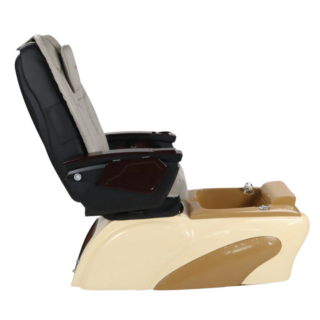Pedicure Spa Chair - Expresso (Wood | Grey | Cream) - Image 8