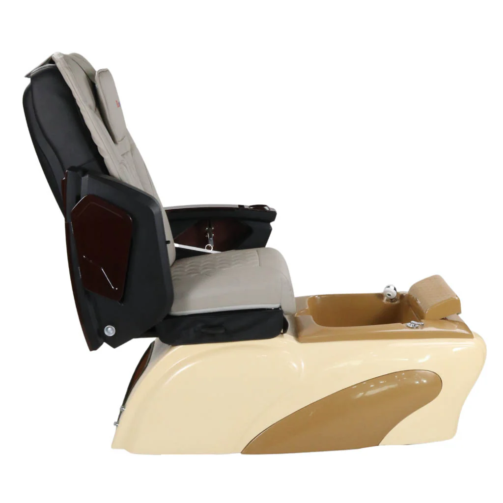Pedicure Spa Chair - Expresso (Wood | Grey | Cream) - Image 9