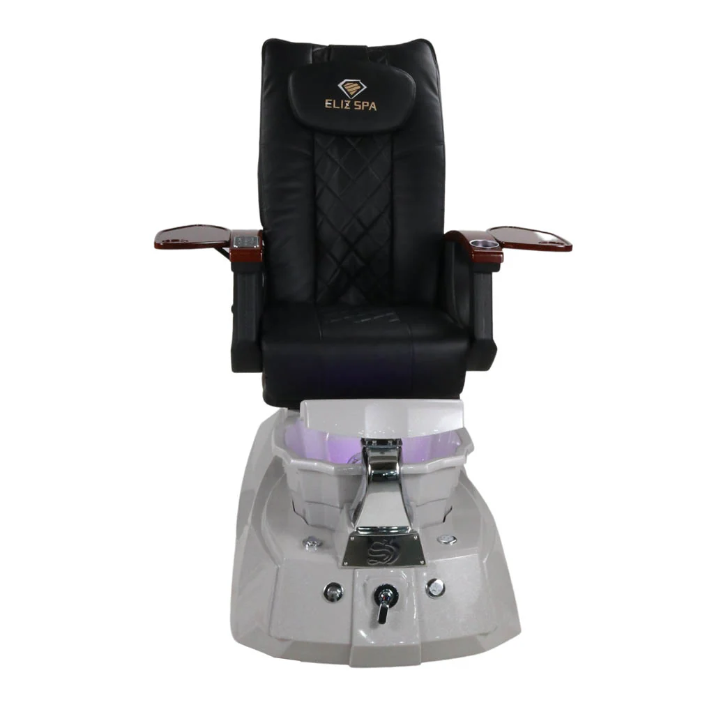 Pedicure Spa Chair - Luna (Wood | Black | Grey ) - Image 2