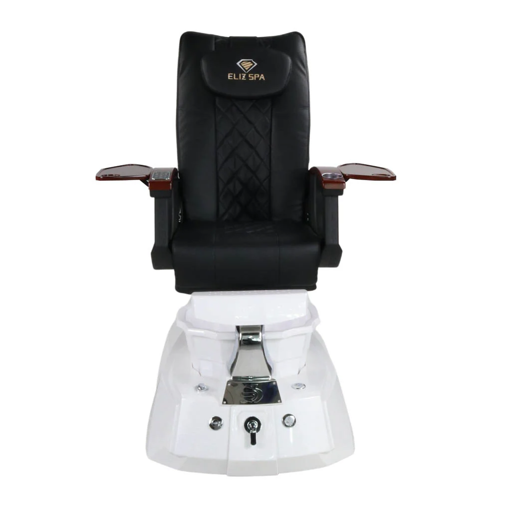 Pedicure Spa Chair - Luna (Wood | Black | White) - Image 2