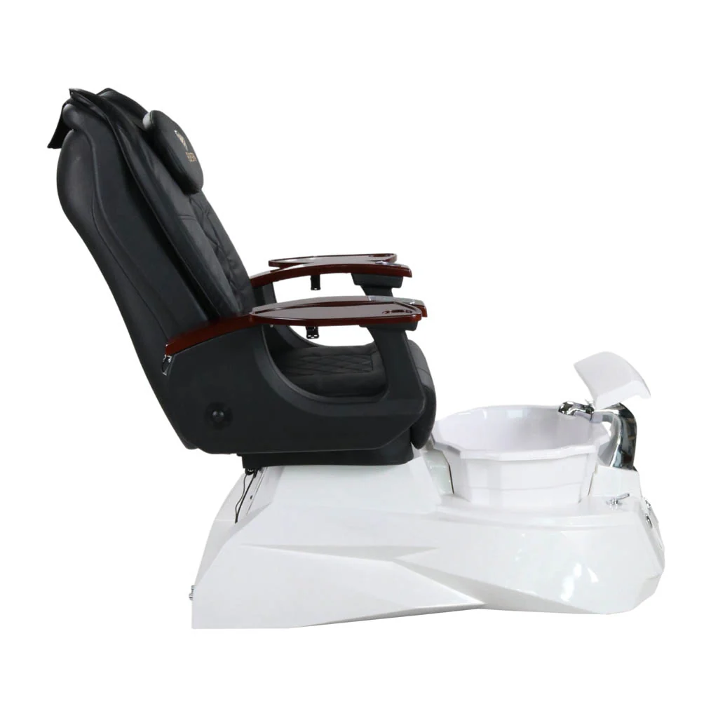 Pedicure Spa Chair - Luna (Wood | Black | White) - Image 3