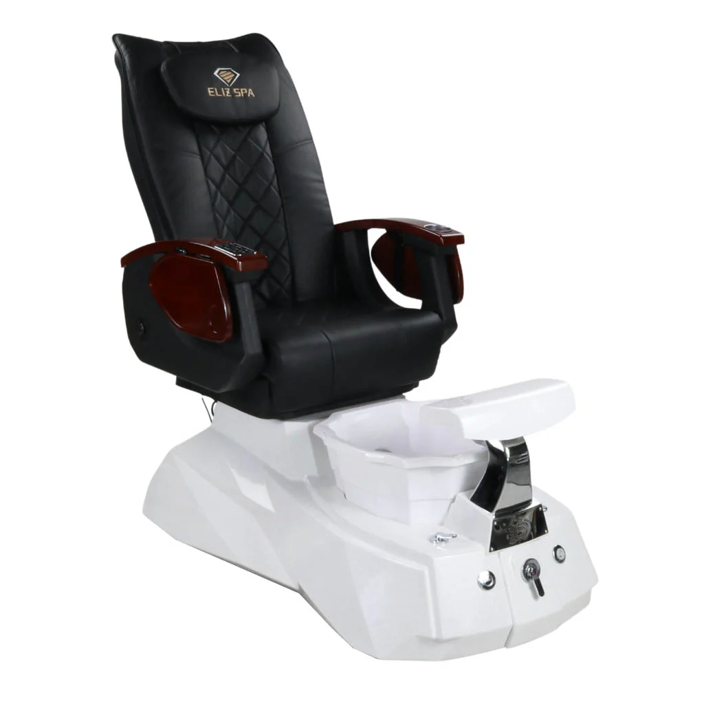 Pedicure Spa Chair - Luna (Wood | Black | White) - Image 4