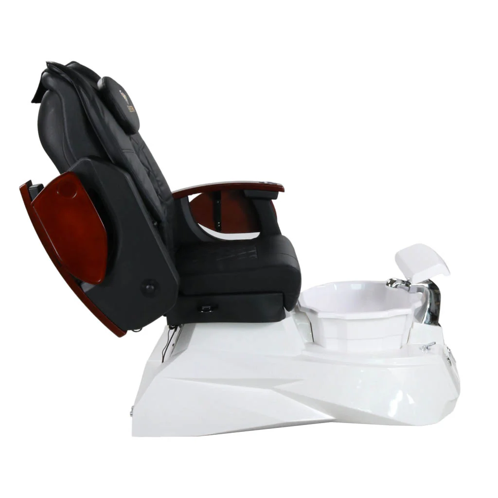 Pedicure Spa Chair - Luna (Wood | Black | White) - Image 8