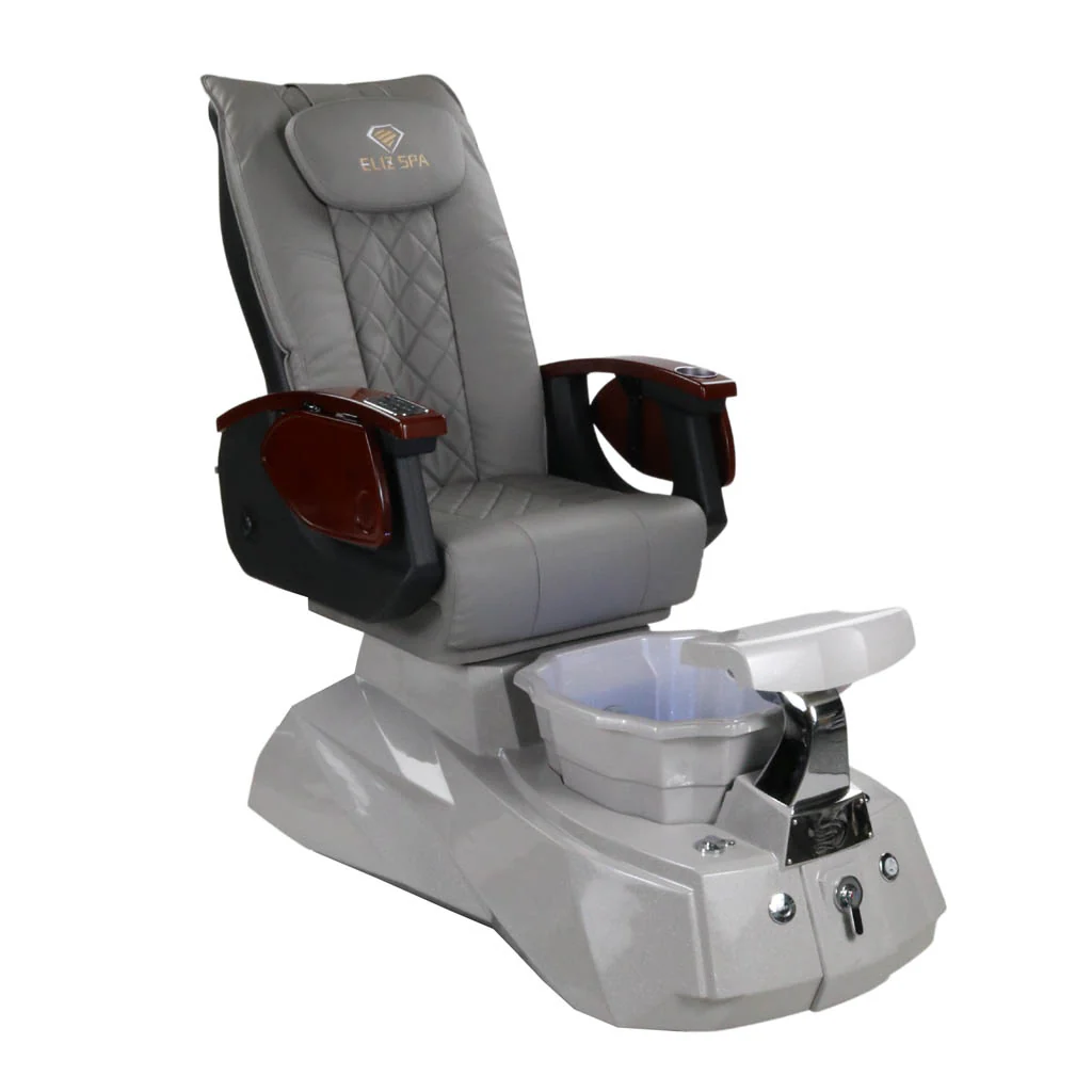 Pedicure Spa Chair - Luna (Wood | Grey | Grey ) - Image 4