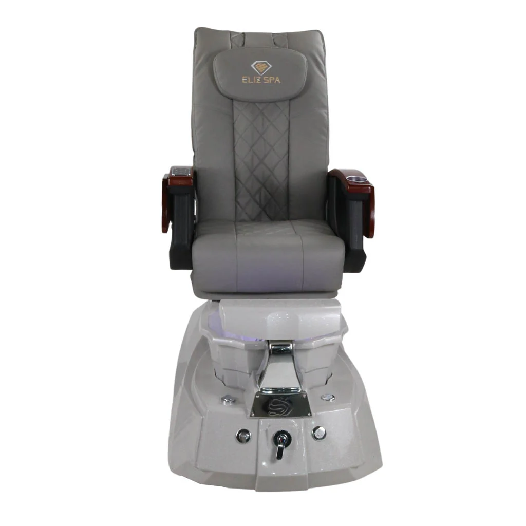 Pedicure Spa Chair - Luna (Wood | Grey | Grey ) - Image 5