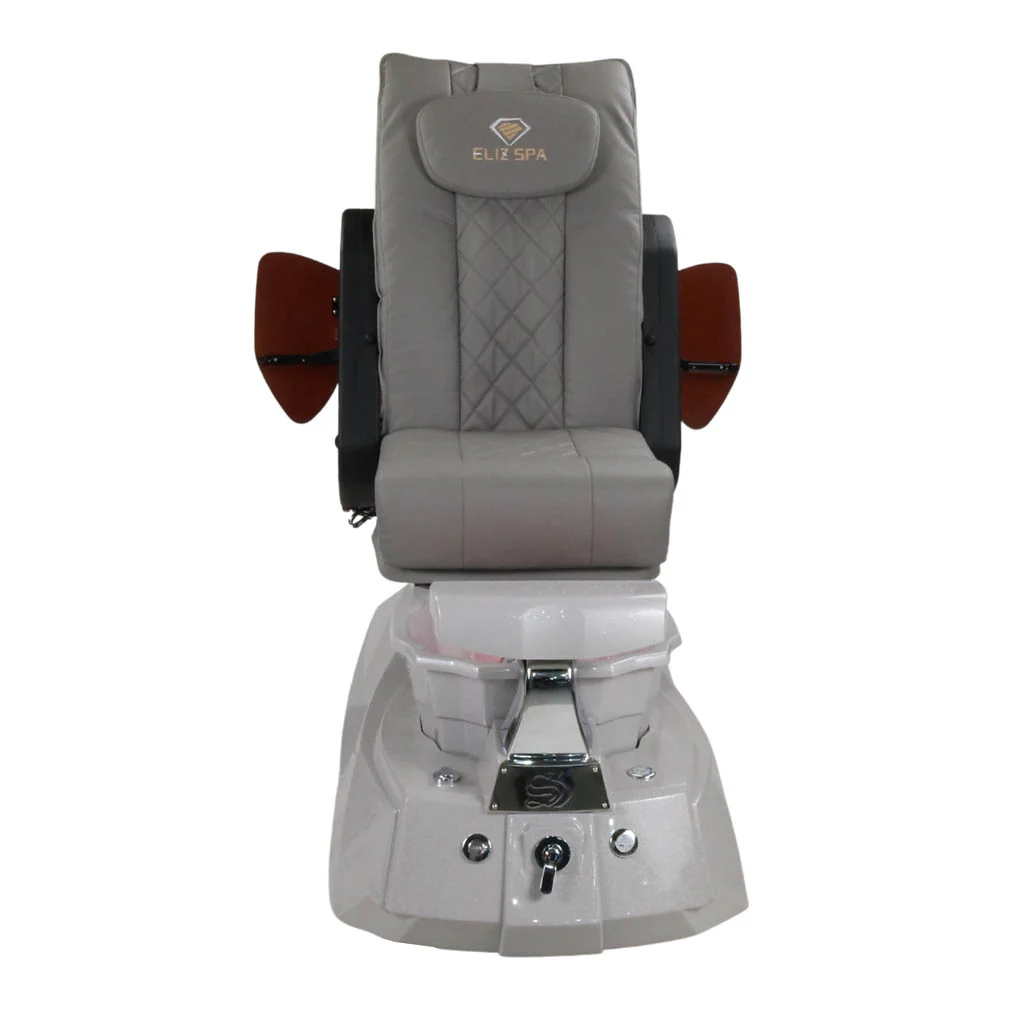 Pedicure Spa Chair - Luna (Wood | Grey | Grey ) - Image 6