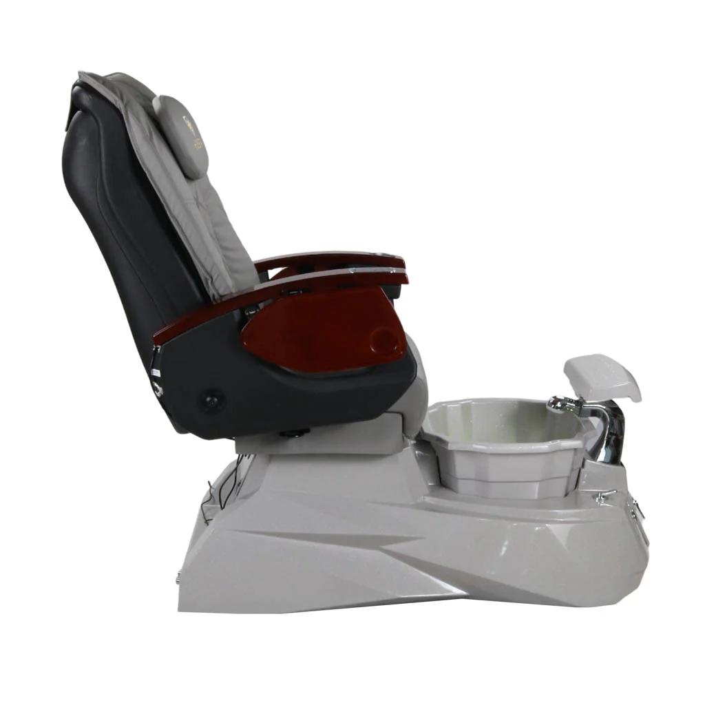 Pedicure Spa Chair - Luna (Wood | Grey | Grey ) - Image 7
