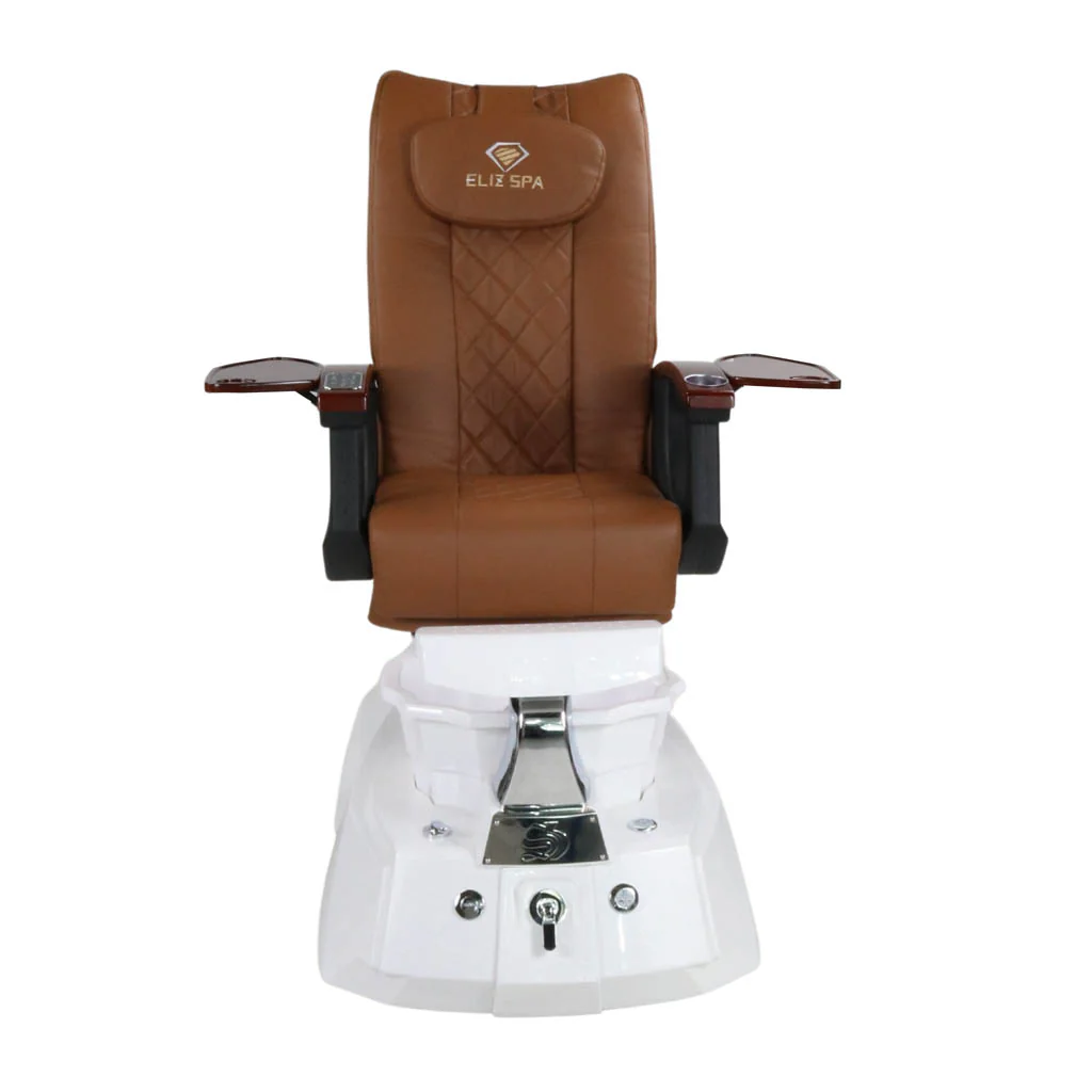 Pedicure Spa Chair - Luna (Wood | Cappuccino | White) - Image 2