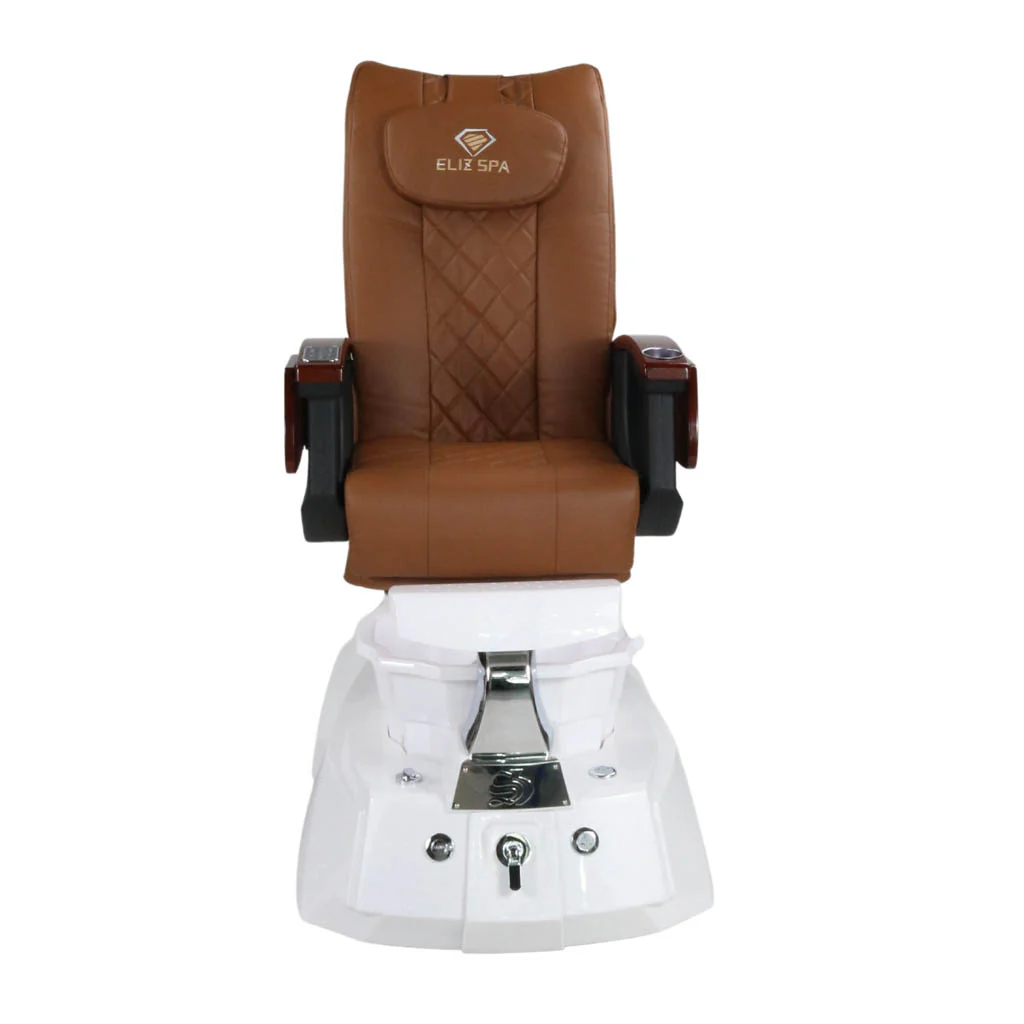Pedicure Spa Chair - Luna (Wood | Cappuccino | White) - Image 5