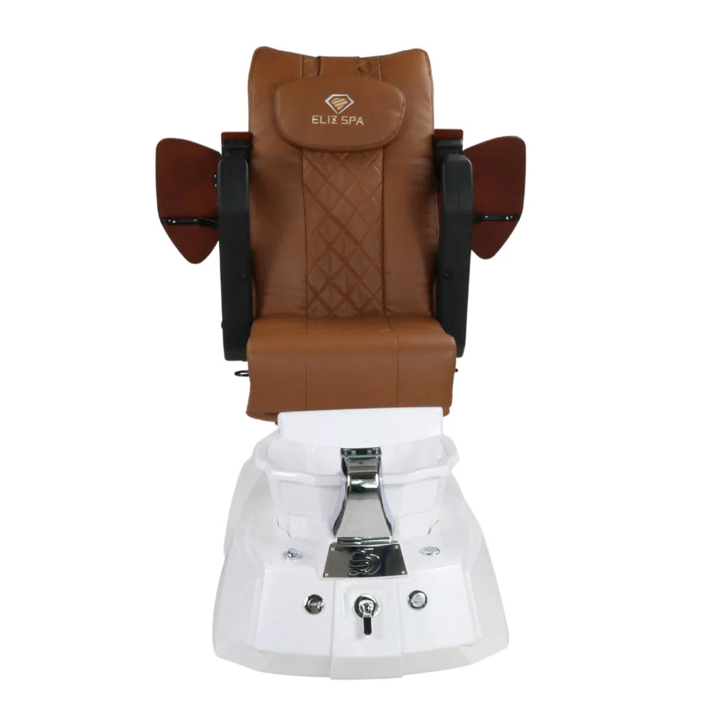 Pedicure Spa Chair - Luna (Wood | Cappuccino | White) - Image 6