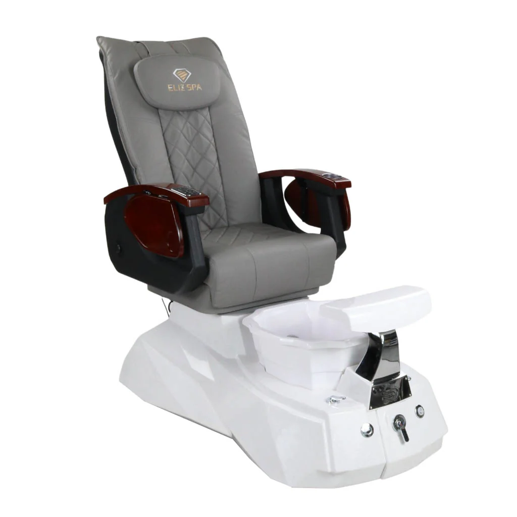 Pedicure Spa Chair - Luna (Wood | Grey | White) - Image 4