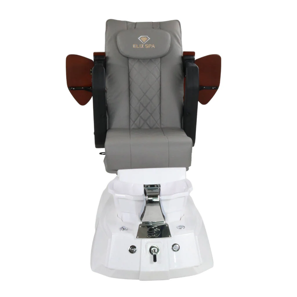 Pedicure Spa Chair - Luna (Wood | Grey | White) - Image 6