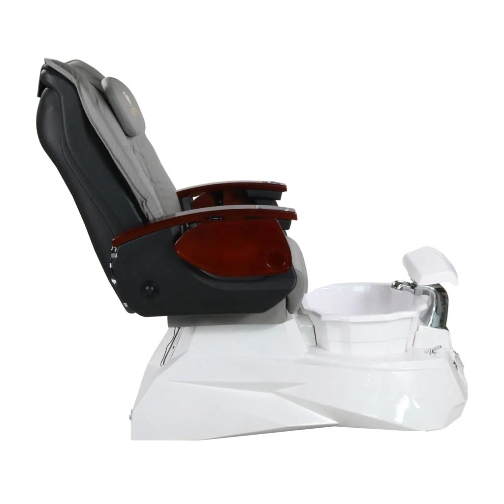Pedicure Spa Chair - Luna (Wood | Grey | White) - Image 7