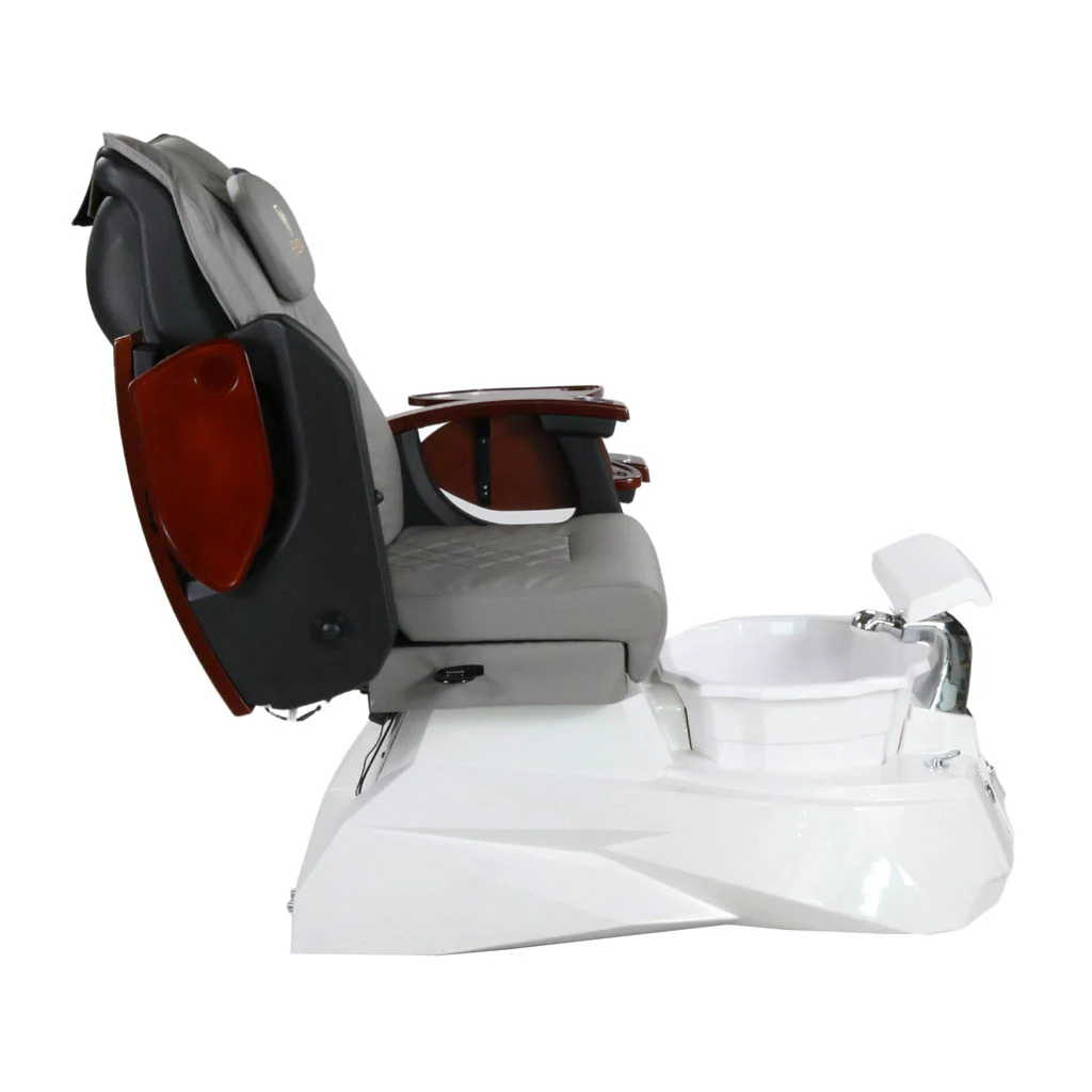 Pedicure Spa Chair - Luna (Wood | Grey | White) - Image 8