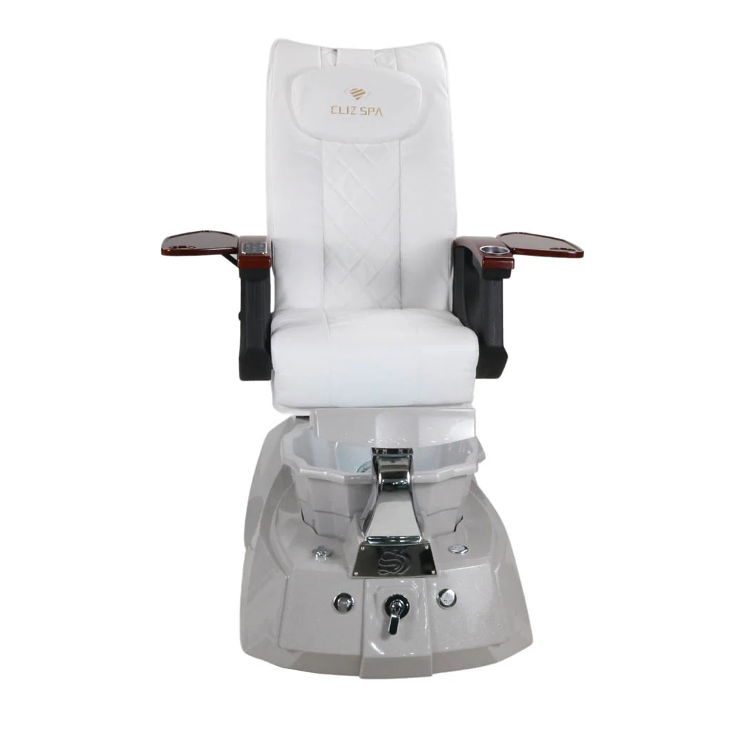 Pedicure Spa Chair - Luna (Wood | White | Grey ) - Image 2
