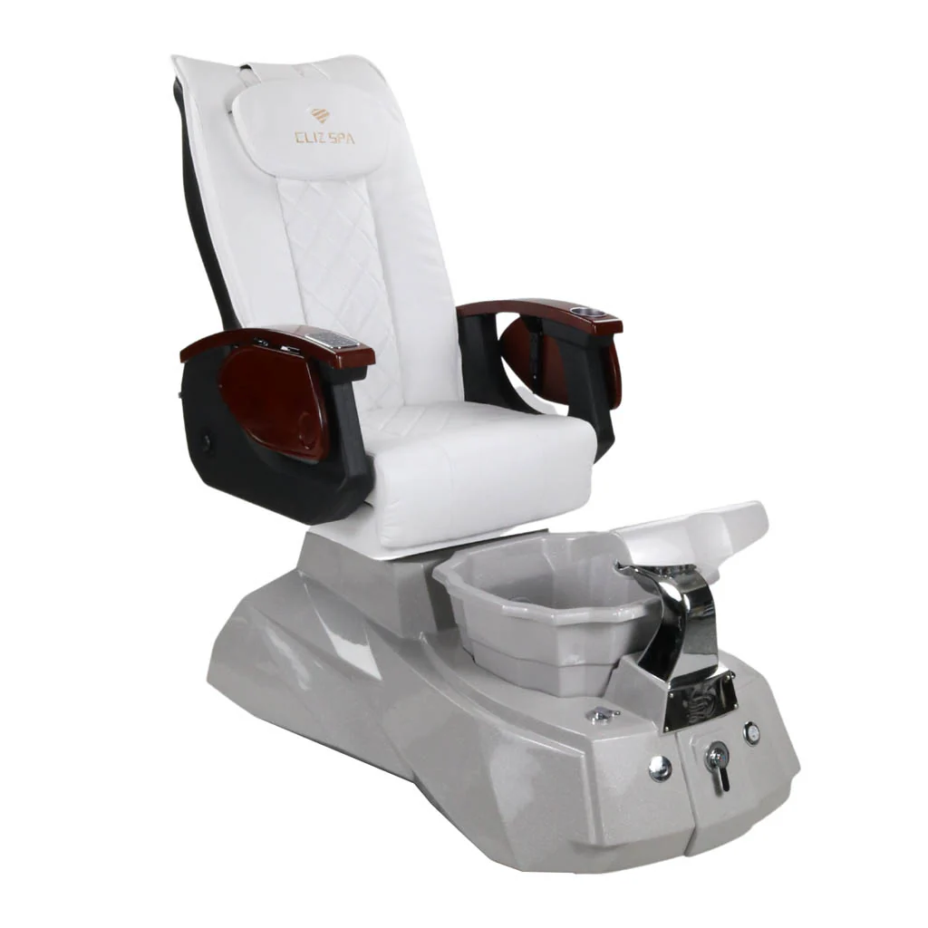 Pedicure Spa Chair - Luna (Wood | White | Grey ) - Image 4