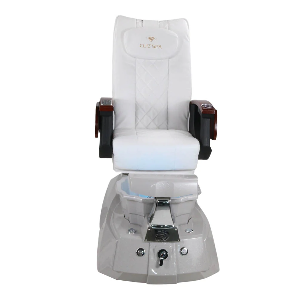 Pedicure Spa Chair - Luna (Wood | White | Grey ) - Image 5