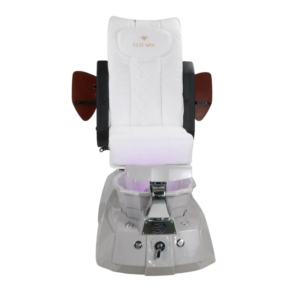 Pedicure Spa Chair - Luna (Wood | White | Grey ) - Image 6