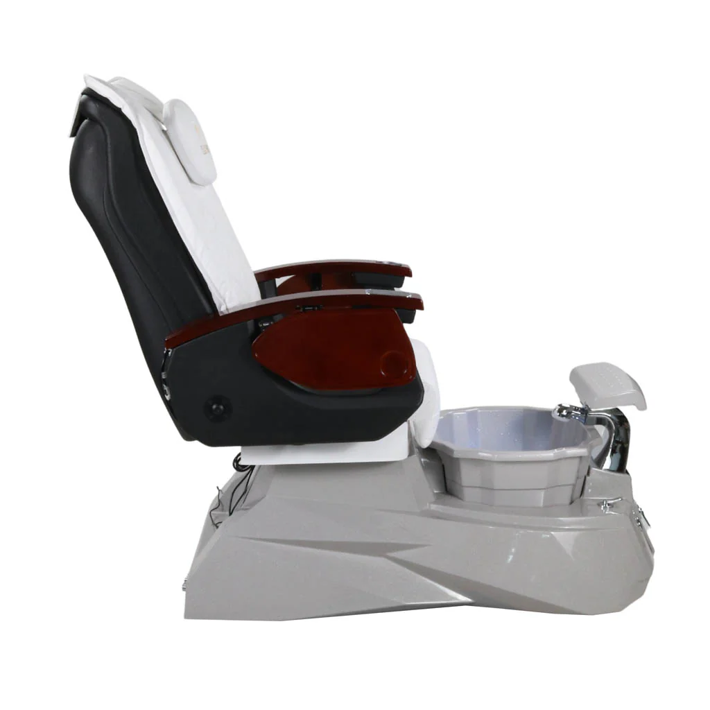 Pedicure Spa Chair - Luna (Wood | White | Grey ) - Image 7