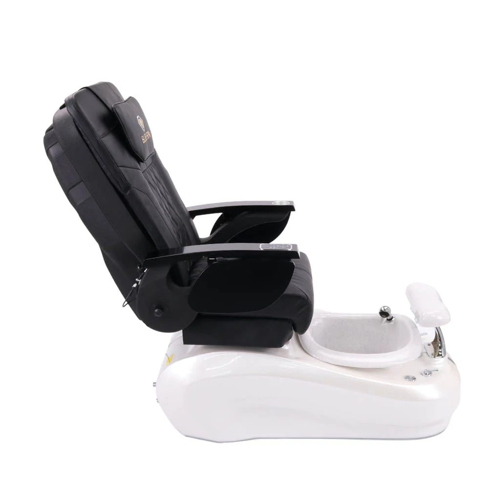 Pedicure Spa Chair - Luxo (Black | Black | White) - Image 3