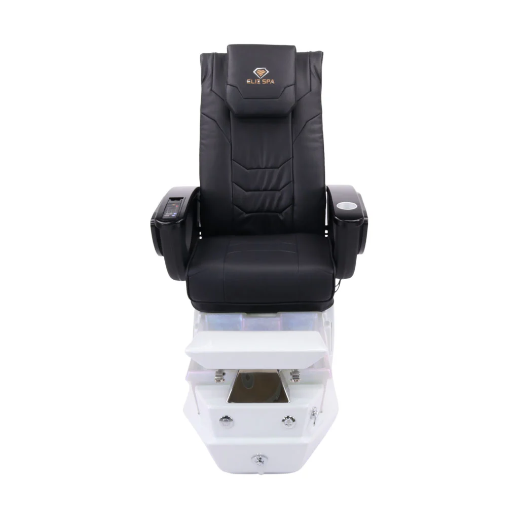 Pedicure Spa Chair - Maximus (Black | Black | White) - Image 2