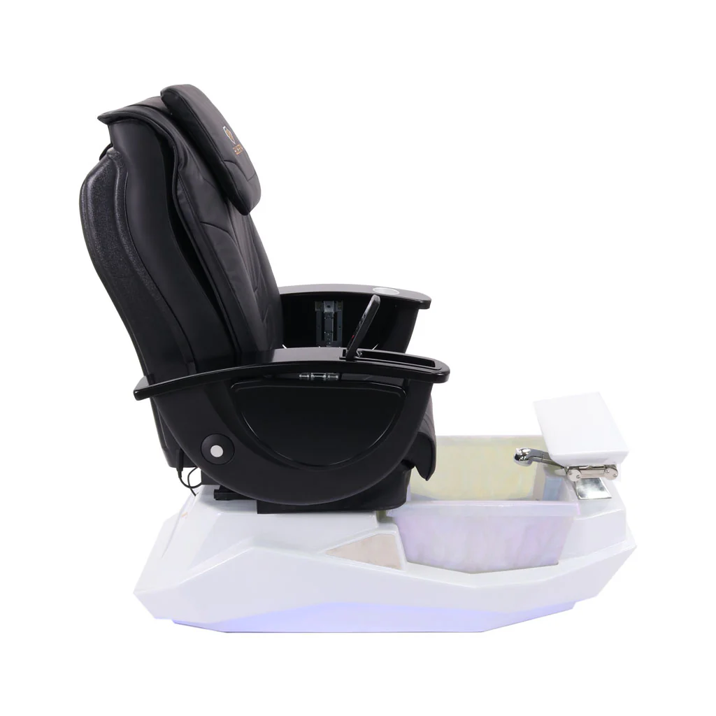 Pedicure Spa Chair - Maximus (Black | Black | White) - Image 3
