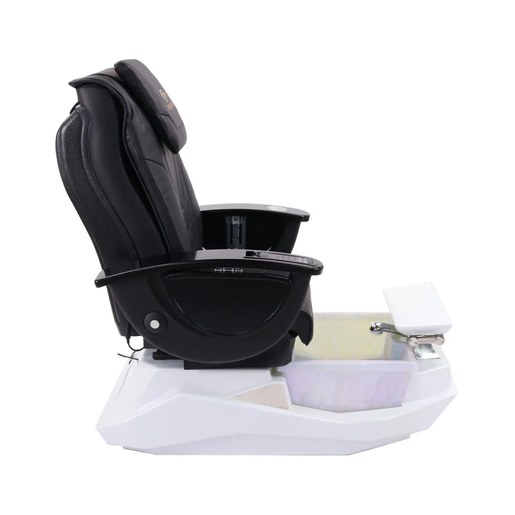 Pedicure Spa Chair - Maximus (Black | Black | White) - Image 4