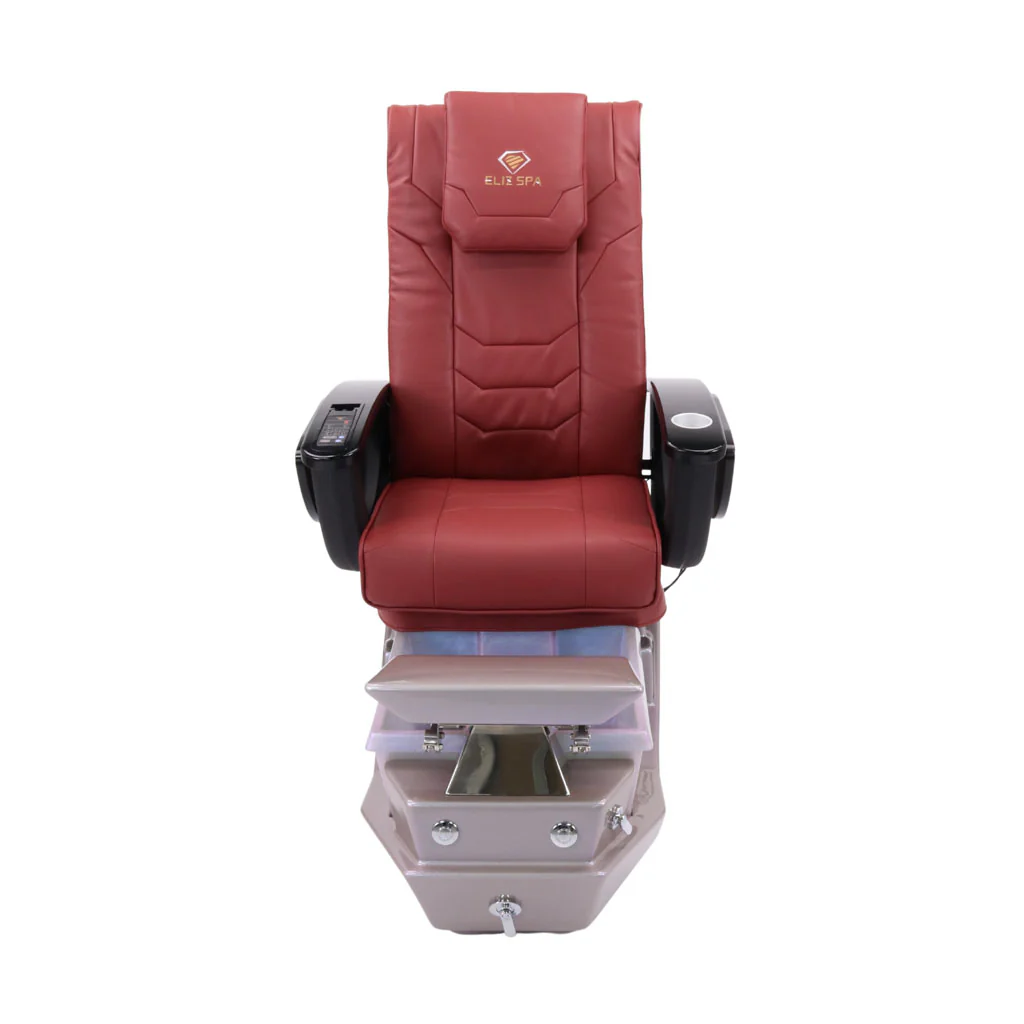 Pedicure Spa Chair - Maximus (Black | Burgundy | Grey) - Image 2