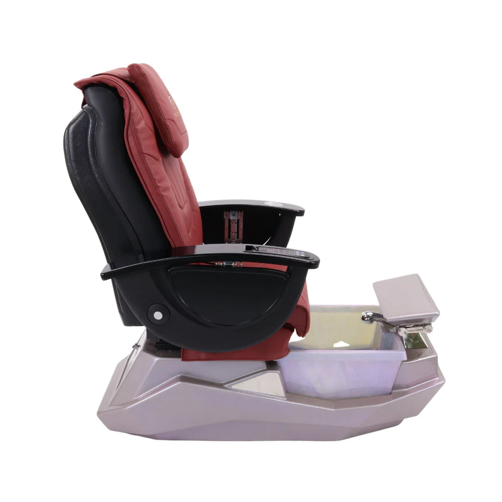 Pedicure Spa Chair - Maximus (Black | Burgundy | Grey) - Image 3