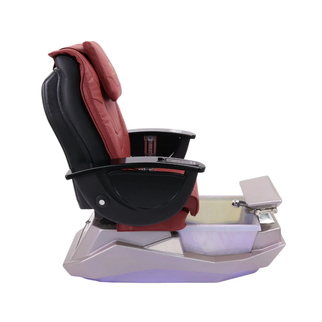 Pedicure Spa Chair - Maximus (Black | Burgundy | Grey) - Image 4