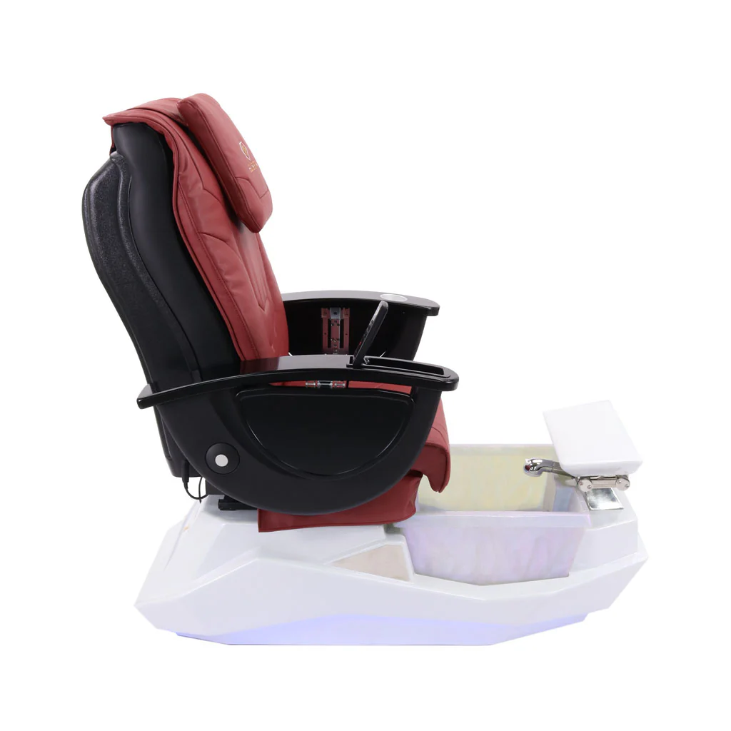 Pedicure Spa Chair - Maximus (Black | Burgundy | White) - Image 3