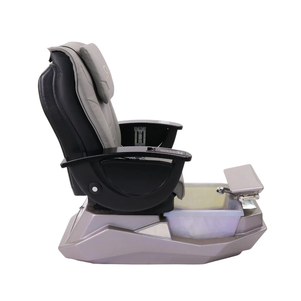 Pedicure Spa Chair - Maximus (Black | Grey | Grey) - Image 3