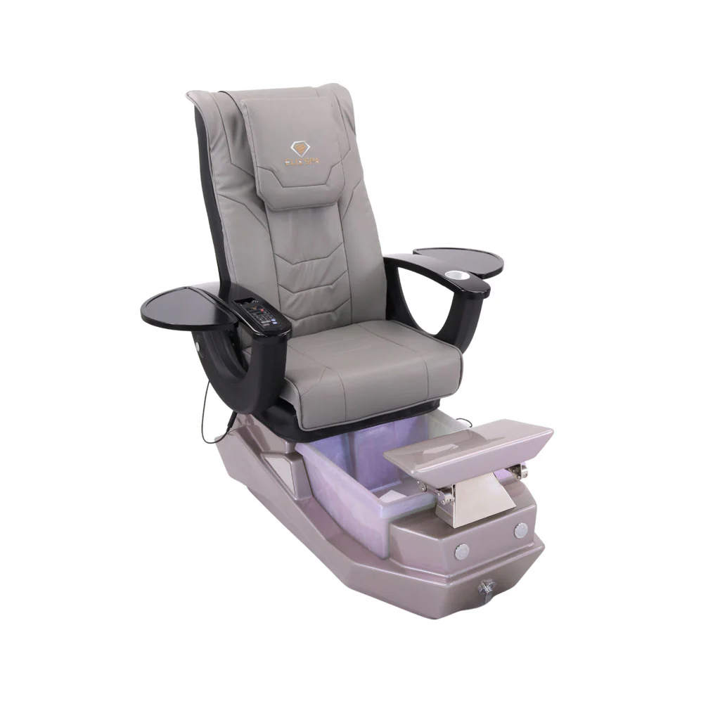 Pedicure Spa Chair - Maximus (Black | Grey | Grey) - Image 4